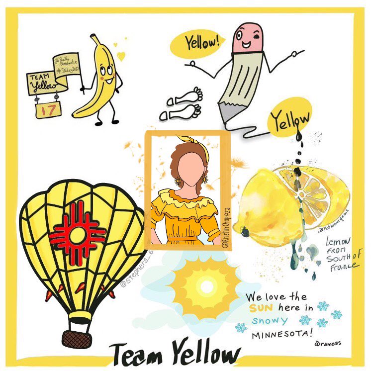 Alright, finishing up #Team17 #TeamYellow’s sketch for the week! (Anyone else have a kid who can’t stop watching Emcanto? Lol) #PassTheSketchnote @stephers_6 @KarolinaVesna @alexiskoalla @patbourgeais @ramoss @PTSketchNote #SNDay2022 @carrie_baughcum