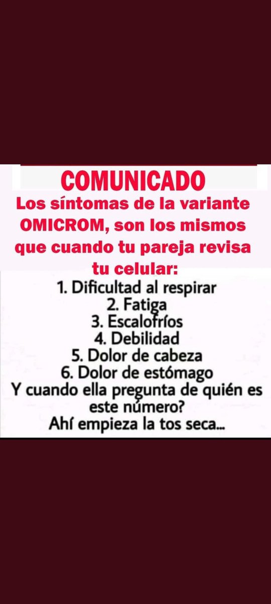 Georgin2995459's tweet photo. @ESTELARD @COQUEMUNIZ Te pasas Coque... sólo ve esto de los síntomas digo, por cualquier cosa 🤣🙈 https://t.co/vILoL8ruD6