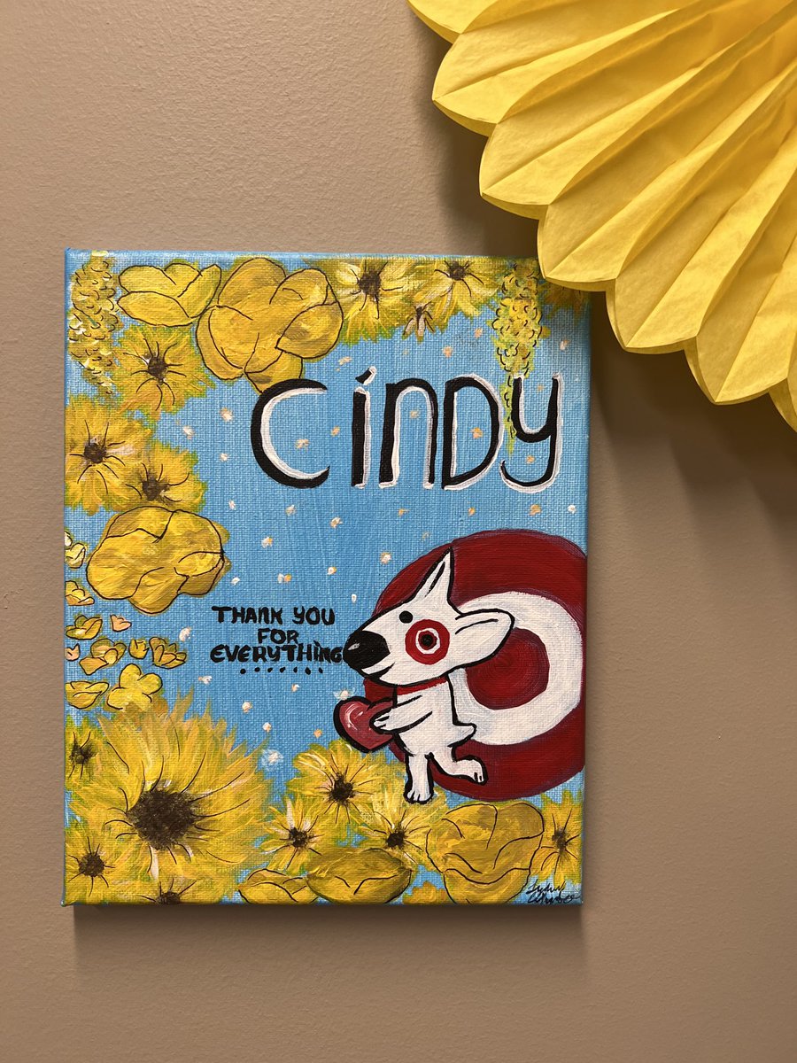 Thank you ⁦⁦@LydiaJaneTarget⁩ for the painting.  I will forever treasure the time we had together.  The time together was short, but the respect built is for a lifetime! Thank you!!