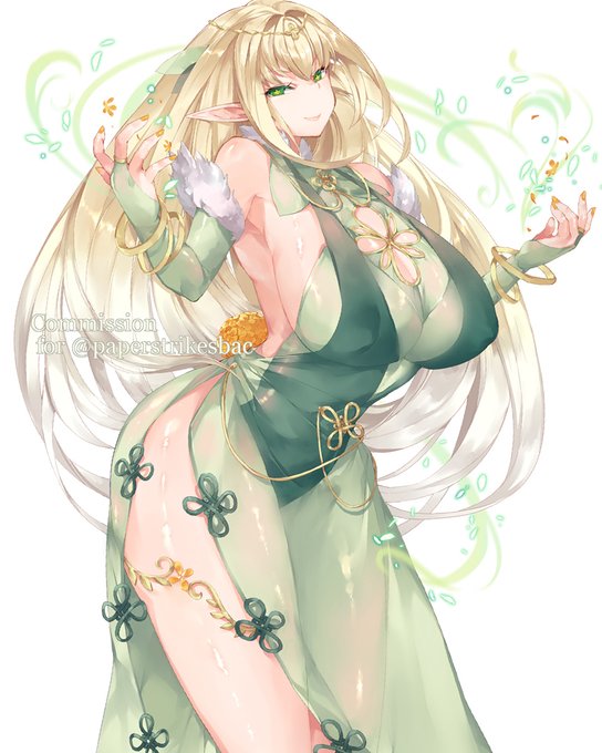 Commission for @paperstrikesbac 
I like elf in green outfit! 