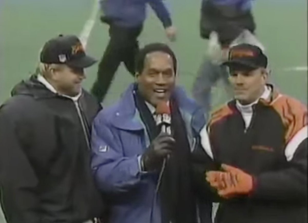 This was the postgame interview on NBC the last time the Bengals won a playoff game before tonight.

My work here is done.