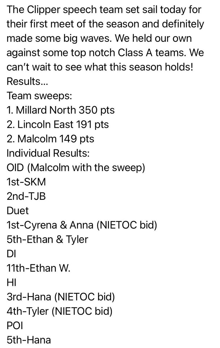redbootsbaby's tweet photo. Proud coach. Tired coach. #MHSspeech #DETC #talklesssaymore #defendthetitle https://t.co/5sOalceAHl