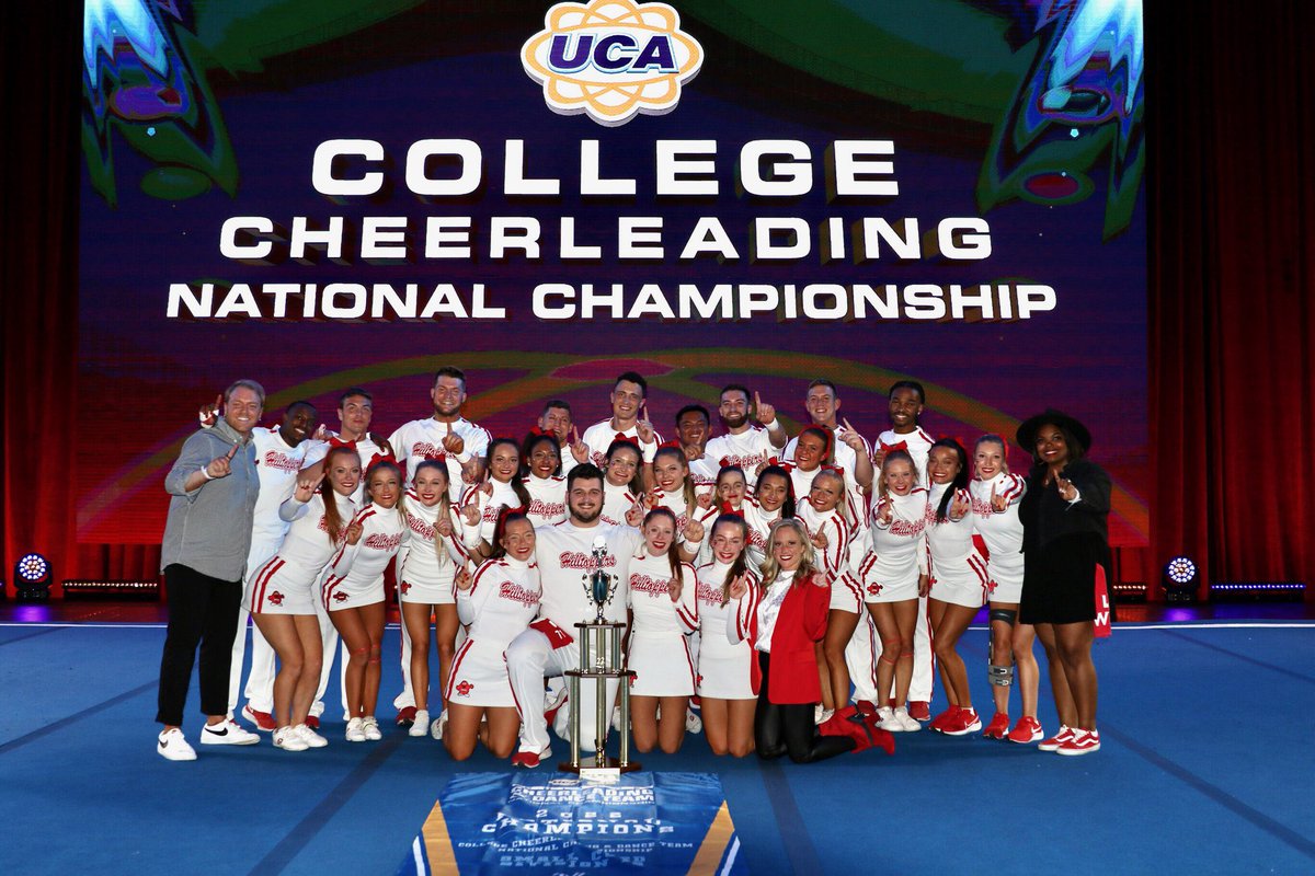 WKUSports's tweet image. Your 2022 D1A Small Coed National Champions.. 

WESTERN KENTUCKY UNIVERSITY! 🏆

#ChampionsClimbHere | @CheerWKU