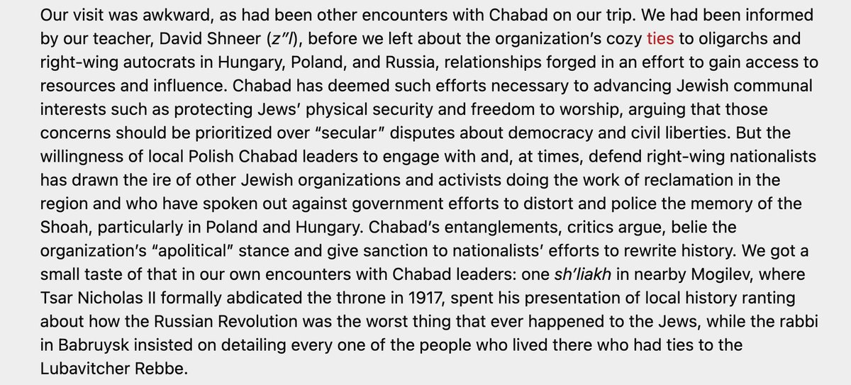 nesialtaras's tweet photo. Could easily add Turkey now to the list of autocracies Chabad is cozy with, as evidenced by the recent trip of chabad-organized rabbis to Erdogan's palace. This paragraph really sums up the problem as it exists in eastern europe. @prtcls_ 
https://t.co/JNracHtmAo https://t.co/Seq9IDkNxz
