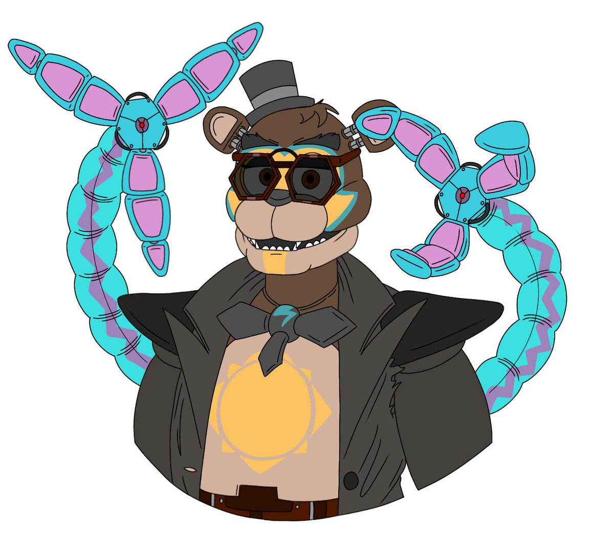 HarmesJools's tweet photo. This is probably the weirdest thing I've ever created lmao 😪
I might finish it/change it up a bit one day but idk
//
#FNAF #fnafsecuritybreach #glamrockfreddy #SpiderMan2 #dococtavius https://t.co/QzOSWhi34e