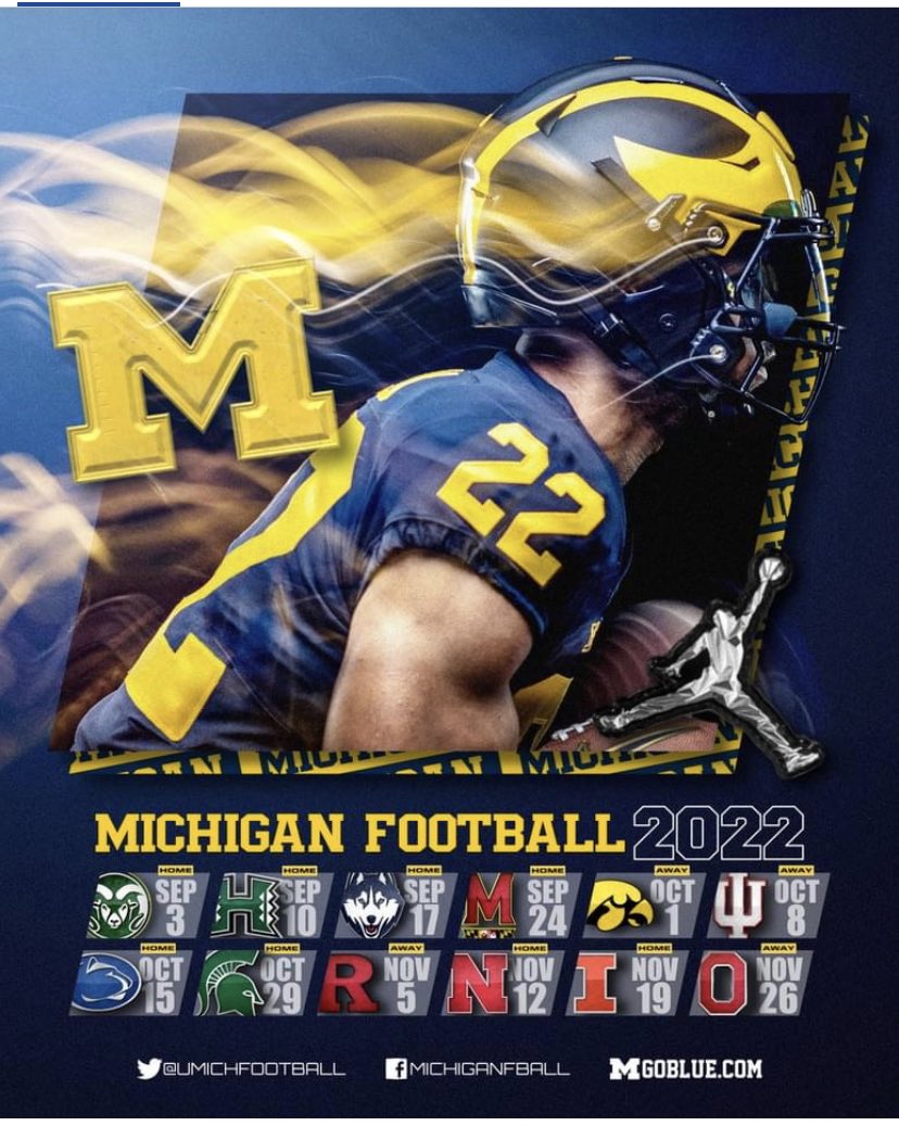 scoryc's tweet photo. 2022 Michigan’s Schedule!! https://t.co/aSorqMRAwz