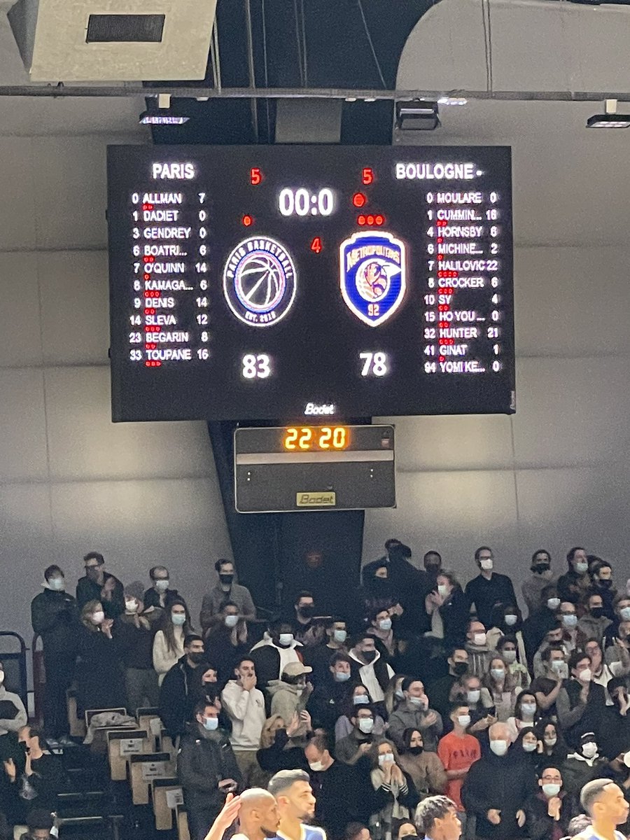 PierreRabadan's tweet photo. Très belle victoire du @ParisBasketball ce soir dans le derby, on progresse 🏀🔴🔵💪 #cestbonca #AllezParis #3alasuite https://t.co/RiOyUCHkAR