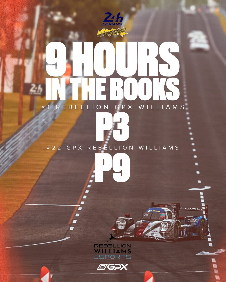gpxgroup's tweet photo. 🎮🔗 Follow it live, link in https://t.co/90P8cMdKc7

#eGPX #GPXRacing #Esports #SimRacing #LeMans24Virtual https://t.co/VDmDJIeDTU