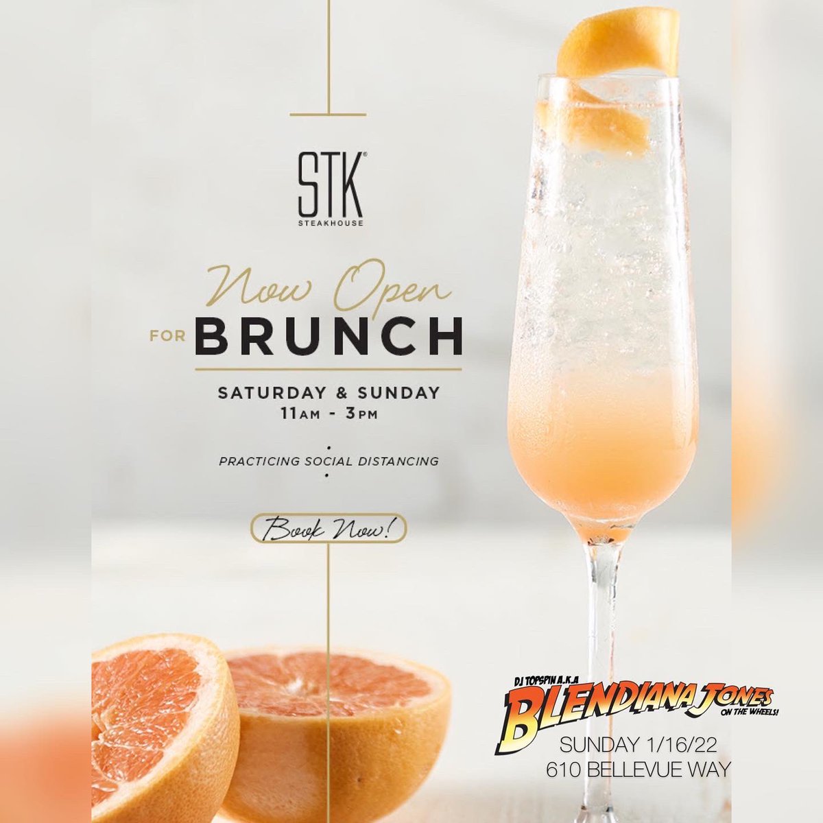 djtopspin's tweet photo. Need #sundayfunday plans? Welp, #catchthesehands servin up ๐OfTheMorning๐
vibrations from STK while they handle the tasty fare & libations. Teamwork makes the dream work, so get wavy w/ us from all angles. ๐ณ๐๐๐ฟ๐๐ณ #teamtopspin #inmybolsa #likeimsupposedta #con #mimosa ๐๐ฅ https://t.co/kYxd5mNffn