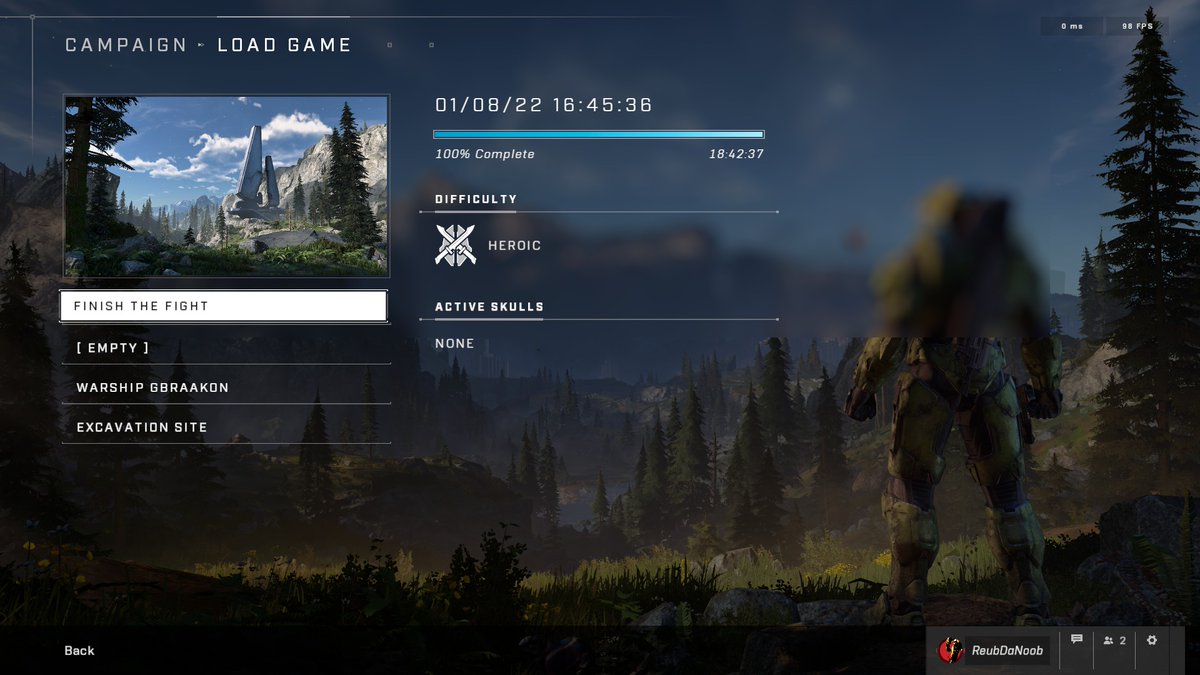 ReubDaNoob's tweet photo. Just reached Onyx, I am 100 percent through the battlepass, my weekly challenges are done, and the campaign is 100% complete. Whats next? #HaloInfinite https://t.co/gGJBkedQ1C