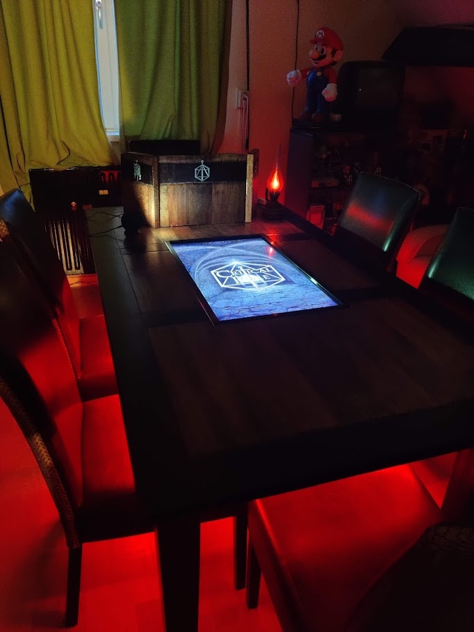 crappyt's tweet photo. Hooked on D&amp;D &amp; now with game table to match. Thxs DM @BasRoosEU &amp; @CriticalRole for the inspiration. https://t.co/QKSSSIXjs6