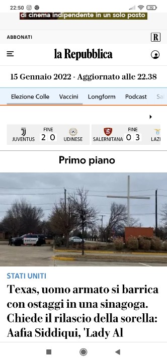 RT @lapoetrybeach: now in <a href="/republica/">re:publica</a>, <a href="/cnn/">CNN</a>, <a href="/latimes/">Los Angeles Times</a>, <a href="/usatoday/">USA TODAY</a> and <a href="/latimes/">Los Angeles Times</a> has no news about it. Texas, gunman barricades himself with hostages in a synagogue. He asks for the release of his sister: Aafia Siddiqui, 'Lady Al Qaeda' detained for terrorism