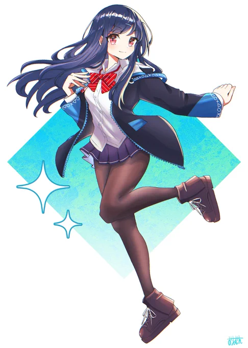 電音部の東雲和音さんを描きました
#電音部 #電音部美術部 