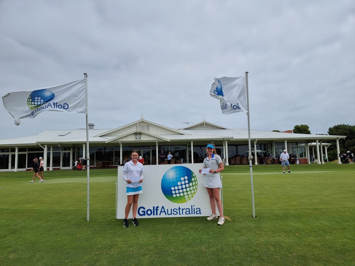 Will_Hards's tweet photo. Great job by the girls @HardsJaime and  @MacThomasTAS during the SA golf championships.
1st and 2nd in the nett. https://t.co/95CkSlzBkz