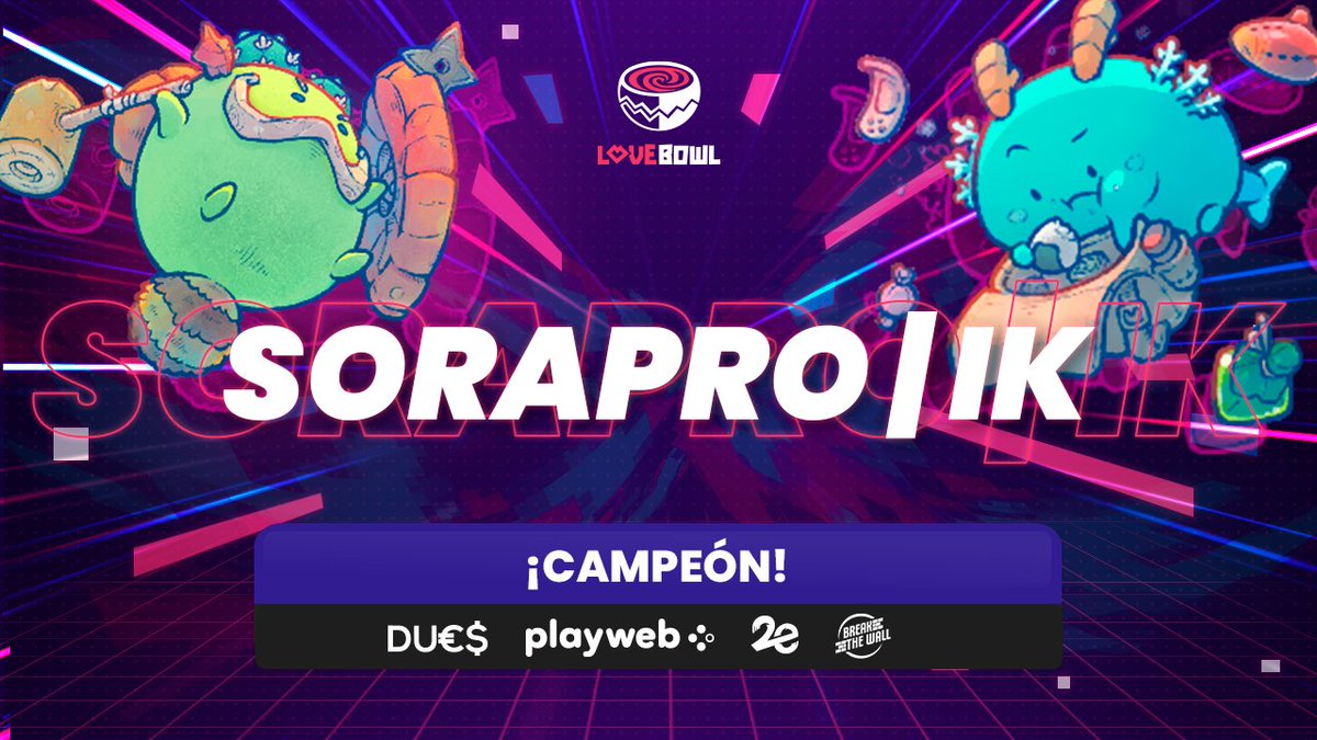 playweb (@playweb_esp) on Twitter photo Love Bowl ° Campeón🏆
<a href="/SoraProo/">Sora❤️Itachi</a> es el campeón de esta primera edición del torneo de #AxieInfinity "Love Bowl" derrotando a <a href="/gil_antuan/">antuan gil guzman</a> en un reñido enfrentamiento que culminó con un resultado 3-2
Felicitaciones! Gracias a todos por participar, nos vemos en la siguiente edición. Love Bowl ° Campeón🏆
<a href="/SoraProo/">Sora❤️Itachi</a> es el campeón de esta primera edición del torneo de #AxieInfinity "Love Bowl" derrotando a <a href="/gil_antuan/">antuan gil guzman</a> en un reñido enfrentamiento que culminó con un resultado 3-2
Felicitaciones! Gracias a todos por participar, nos vemos en la siguiente edición.
