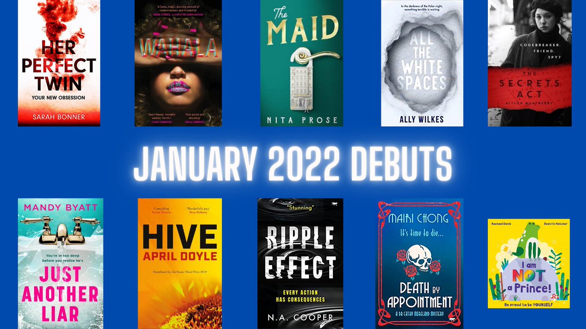AuthorBeccaDay's tweet photo. Look at all these fabulous debut novels out this month! Be sure to pre-order, add to your TBR, review and support these new authors 😍

@sarahbonner101 @NikkiOMay @NitaProse @UnheimlichManvr @aliwea @mbyattauthor @aprilcdoyle @NACooperAuthor @MairiChong @RachDavisAuthor https://t.co/dYOuiNDV4m
