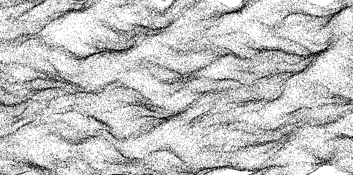 ktbacher's tweet photo. Day 14 - Sand! I wanted to make sandcastles but that wasn’t working out the way I wanted so went with this instead 
#genuary2022 #genuary #creativecoding https://t.co/TRKaicBvG0