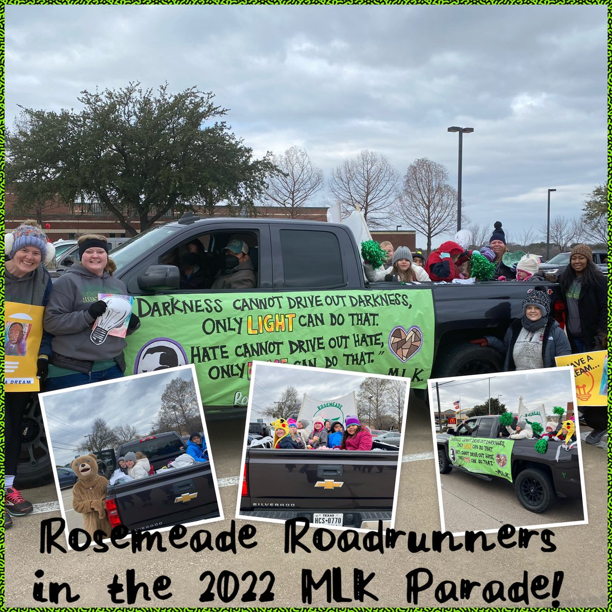Thank you to our parents and students who braved the cold and the wind to join Mrs. Kinch and Coach Castillo this morning to represent Rosemeade in the annual MLK parade! @RosemeadeSoars <a href="/CFBISD/">Carrollton-Farmers Branch ISD</a> @PrincipalLG <a href="/marci_kinch/">Marci Kinch</a>