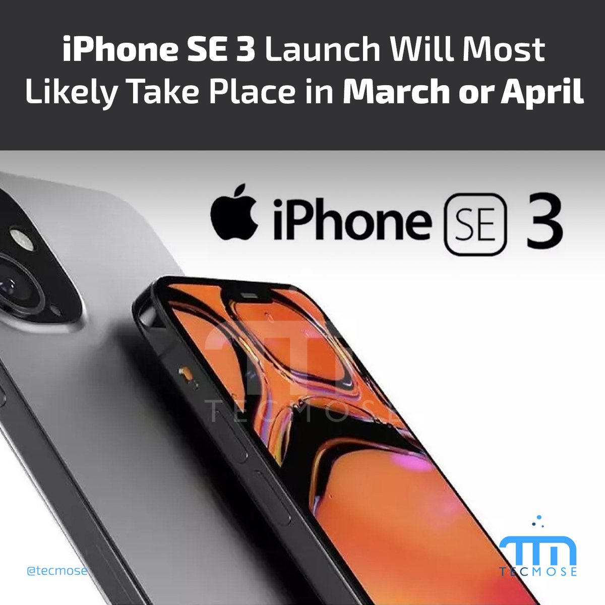 TecMose's tweet photo. Apple could launch the next iPhone SE sooner than expected
#Apple #iPhone #iPhoneSE3 #iPhoneSE #TecMose https://t.co/UjBytX3tQo