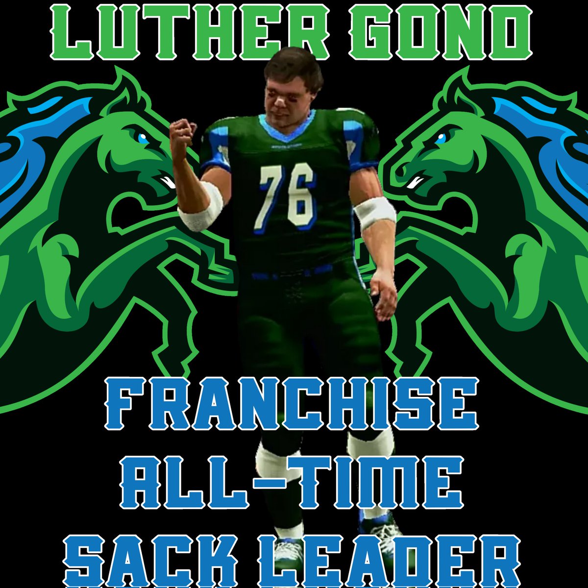 SFLRevolution's tweet photo. 📣Congratulations📣

With his 2 sacks in today's game DT Luther Gond has become the Louisiana franchise's All-Time Sack Leader. #RevUp #DefendTheSwamp #SwampMonster #MonsterInTheMiddle @simulationfl https://t.co/M4utj8PM2h