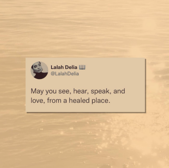 MINDS_LM's tweet photo. May you see, hear, speak, and love, from a healed place.
Thanks to @lalahdelia
#VibrateHigherDaily
#LiveYourPower | #LalahDelia https://t.co/B21BmIw9pG