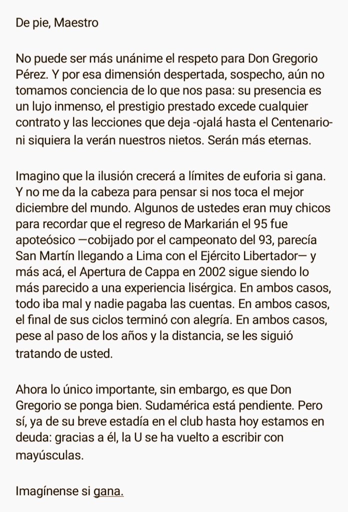 _LHDM's tweet photo. Mensaje para Don Gregorio Pérez 💛❤️ https://t.co/dKtEkAA4yL