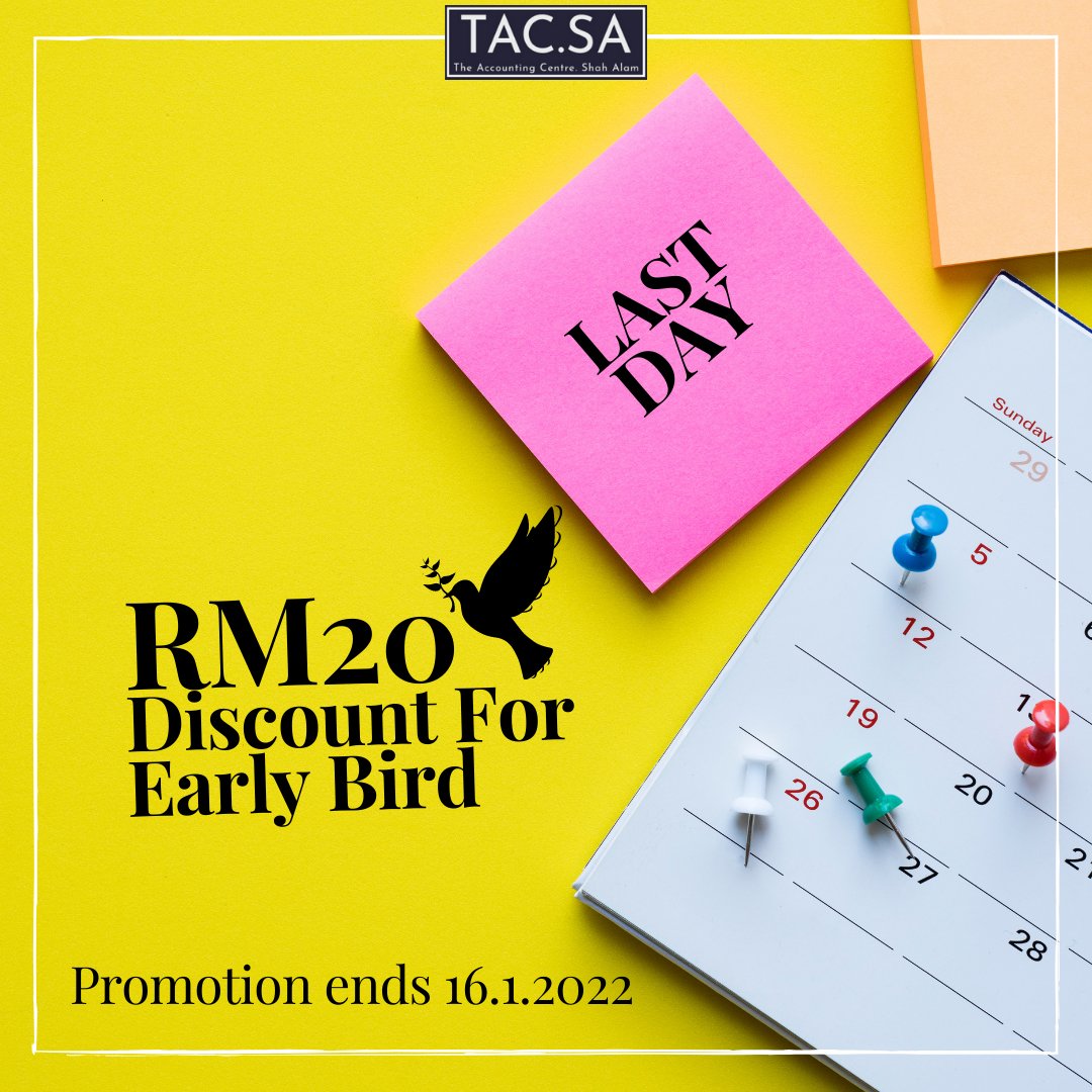 tacsaEdu's tweet photo. Last day to grab RM20 discount!

Register now &amp;  get ready for March 2022 exams. Come on! https://t.co/QMmZYQitG3