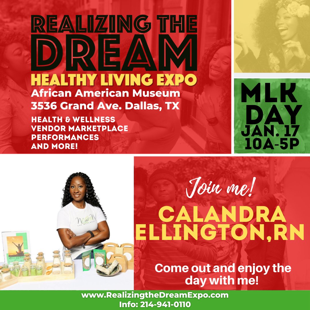 marv_a_lous's tweet photo. 5th Annual Realizing The Dream Healthy Living Expo
Jan. 17, 2022, 10am to 5 pm at the African American Museum 3536 Grand Ave. Come get your COVID Vaccine, get tested, win prizes, and participate in the Karaoke Contest. Here are our Vendors.
@CalandraEllingtonRN @CassandraAtes https://t.co/g2jVp1vkwc