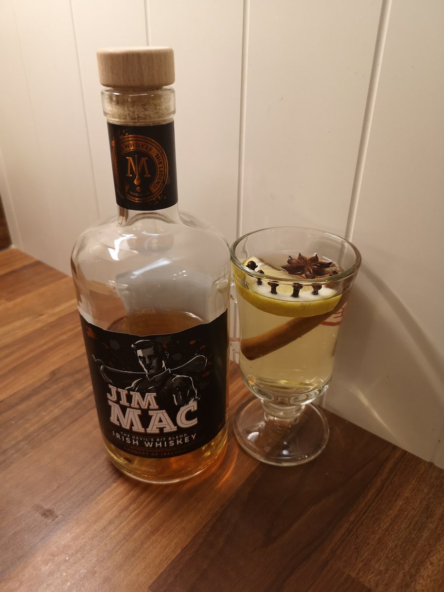 Upping my hot whiskey game <a href="/JimMacWhiskey/">Jim Mac Whiskey</a> with a clove studded lemon, a star anise and a cinnamon stick! All I'm missing is some <a href="/JimMacWhiskey/">Jim Mac Whiskey</a> branded glasses 😉😀 #SaturdayNightSip
