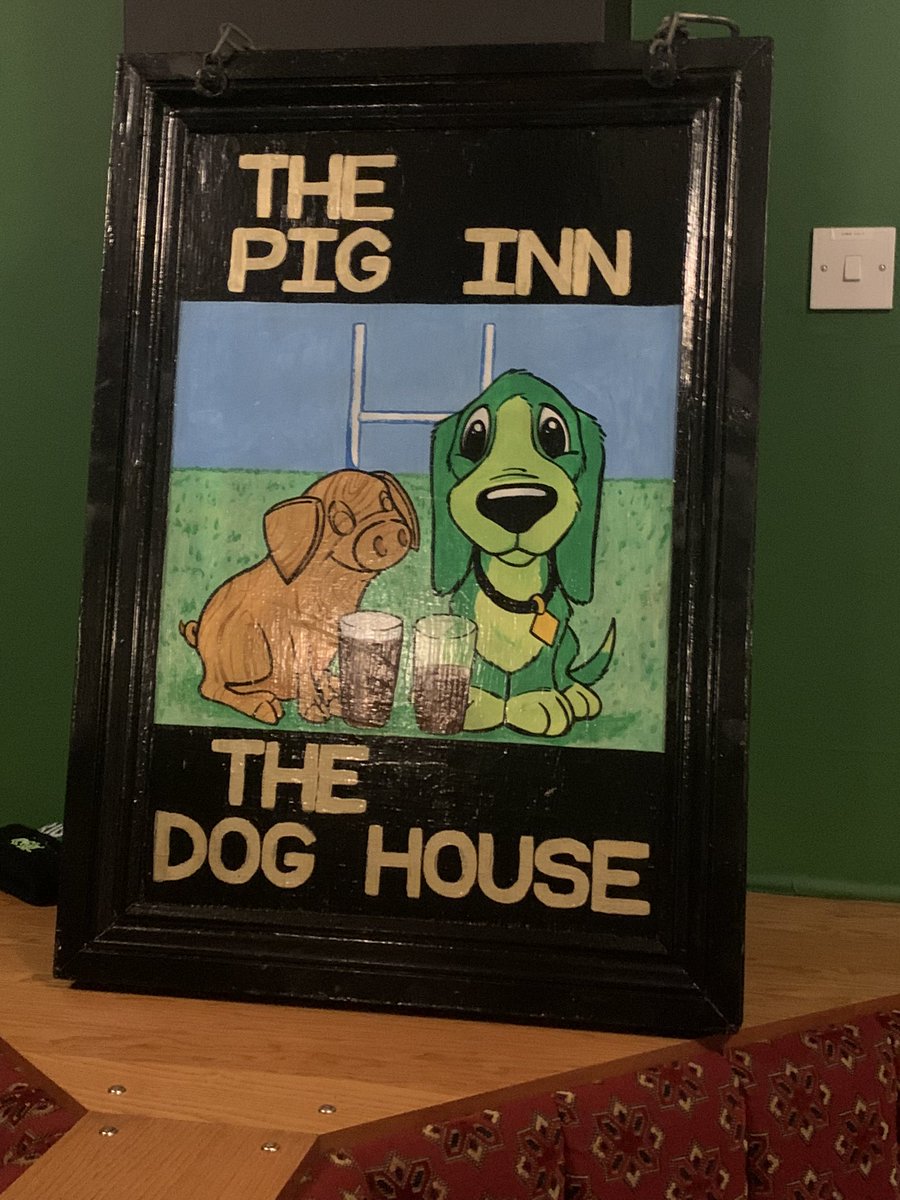 BirstallRFC's tweet photo. 🟢Welcome to the Pig Inn 🟢
A very suitable name change for the club bar.

Match reports to come tomorrow 🗞 

#greendogs https://t.co/5RzJsBzNFx