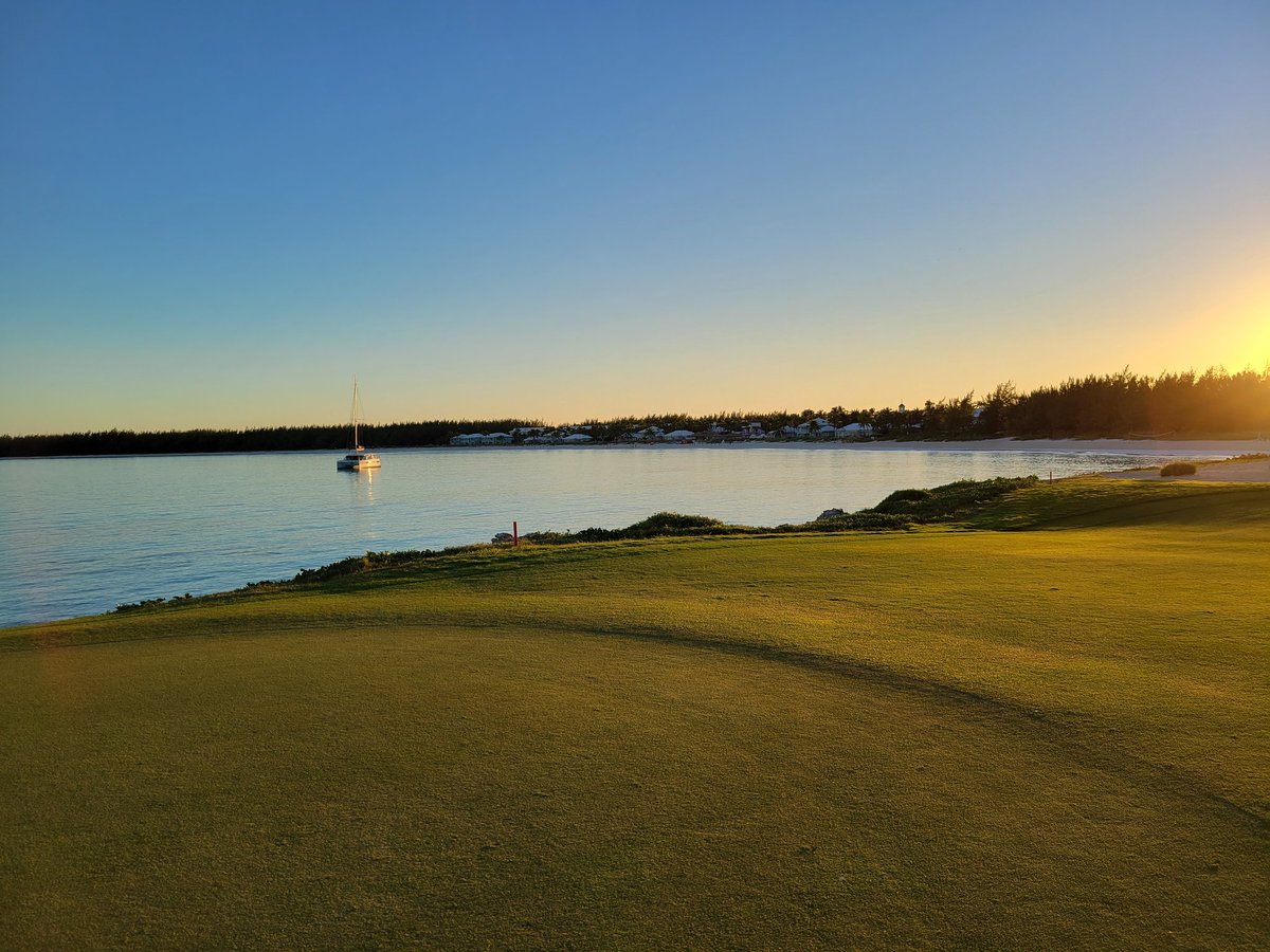 Evening shift checking green moistures. <a href="/GrantEHarrison/">Grant Harrison</a> has also arrived to volunteer for the <a href="/BahamasKFTour/">Bahamas Korn Ferry Tour</a> <a href="/SandalsResorts/">Sandals Resorts</a>