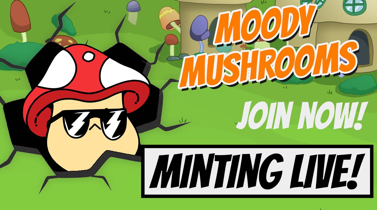Only 400 spots left! Come be a part of the first NFT where rarity is based on skill not just luck!
moodymushrooms.io
