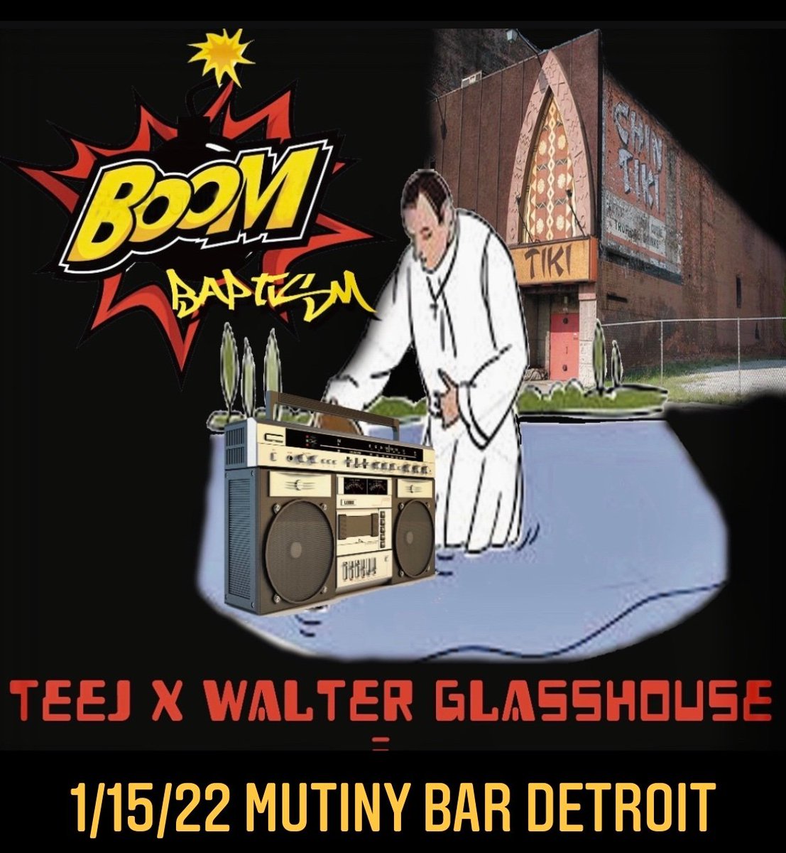 DJGlasshouse's tweet photo. Tonight at Mutiny Bar myself and Teej for another installment of Boom Baptism. Only the realest, head noddingest beats will be bumped 9p-12ish #boombaptism #SouthwestDetroit #Detroit #events #livemusic #tikibar #hiphop #soul #funk #downtempo https://t.co/CIj0QuqyMw