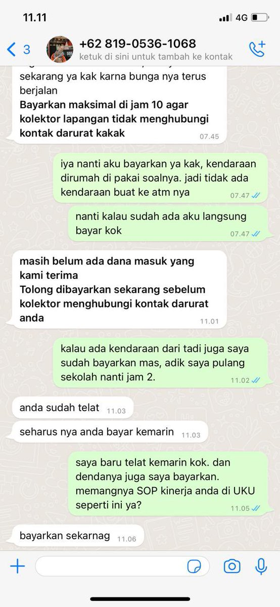 dnabilaaa8's tweet photo. @jokowi Selamat pagi Pak Presiden Jokowi, Saya ingin menyampaikan tentang tindakan ancaman&amp;terror dc pinjol legal. apakah pantas seperti itu pak? saya sudah menghubungi pihak OJK &amp; AFPI tapi tidak ada tanggapan, apakah mereka TUTUP MATA dengan kasus ini? https://t.co/uWMwgvp4jX