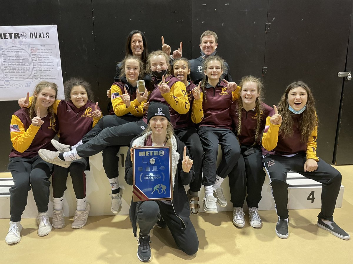plhswrestling's tweet image. Papio Girls finish first at the Metro Conference!! This is a first win for any girls team at this tournament!