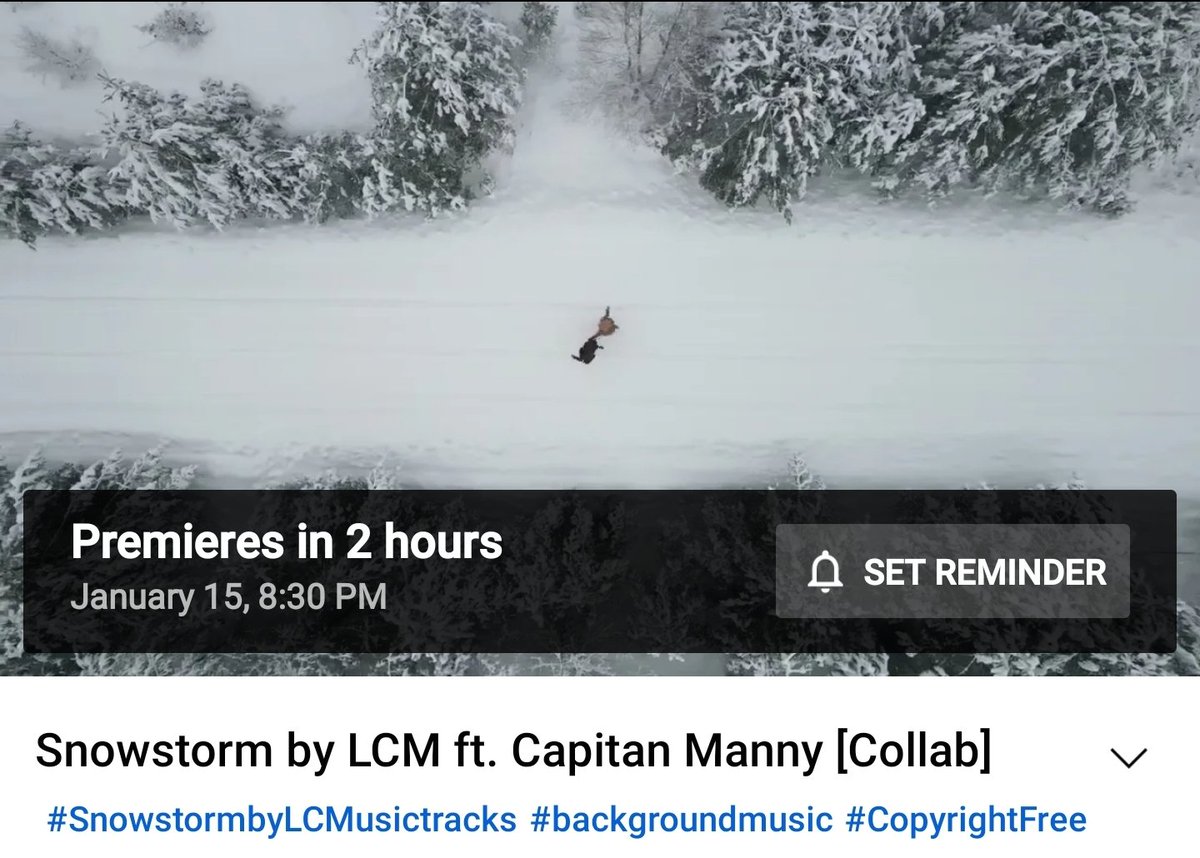 We reached our goal of 100 Likes on my last one! So here's as promised! Going Live at 830PM EST! 
bit.ly/SnowstormMusic…

@blindsight23 <a href="/Qlirim94600138/">Qlirim</a> <a href="/Porg75473939/">Porg</a> @DearMe70036831 <a href="/MusicManJoeYT/">Music Man Joe ✝️🎮</a> <a href="/Official_Lc4/">Lc4</a> <a href="/drewsamuto/">simula67</a> <a href="/KatyCandy16/">Katy Candy 🍬</a> <a href="/profhoffspuns/">Shane Hoffman</a> <a href="/zenredphoto/">ZenRed Photography</a> <a href="/SGTBOURNE/">SGT BOURNE</a>