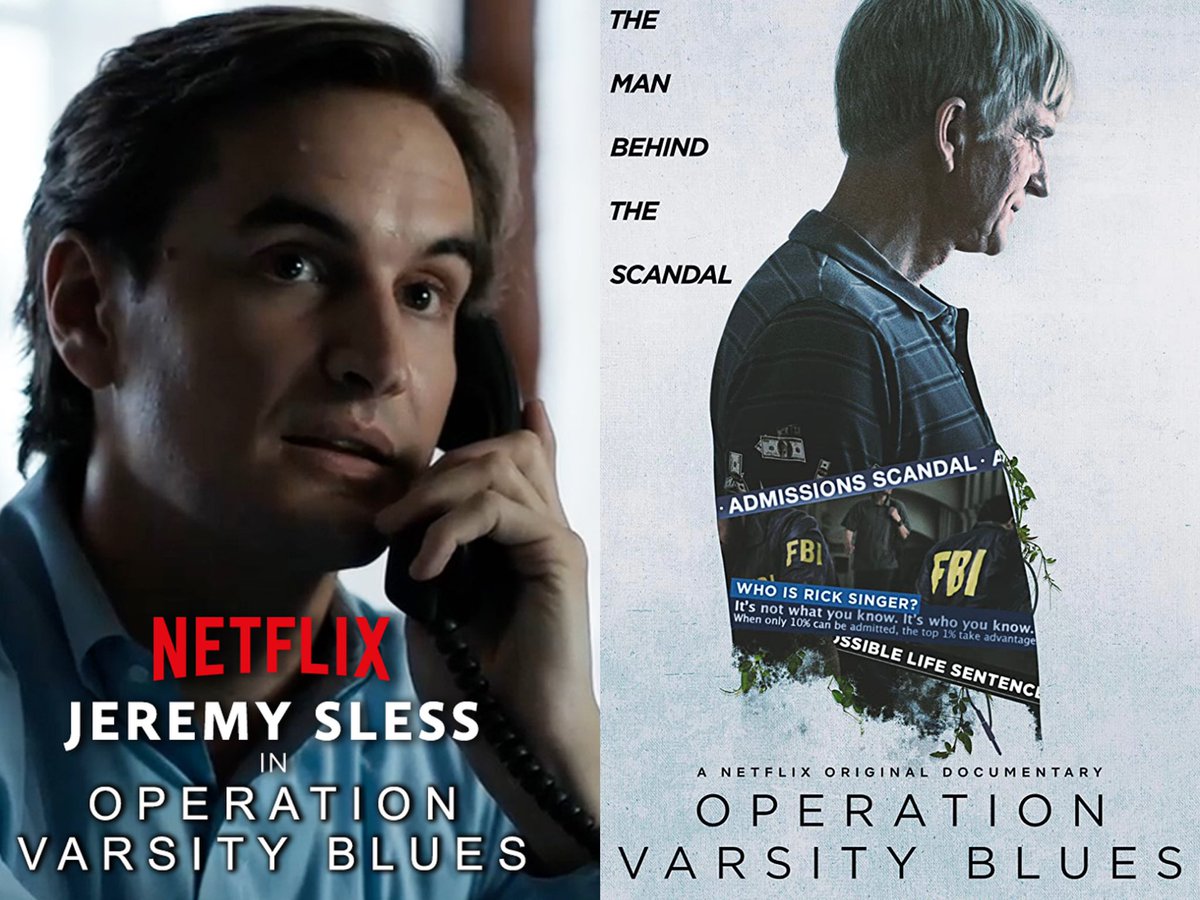 Want to see a familiar face on Netflix? Then be sure to give ‘Operation Varsity Blues: The College Admissions Scandal’ a watch. You’ll see lies, deceit, scandal…and Sless. Thanks to <a href="/AcuityArtists/">Acuity Artists</a> for getting me an audition &amp; Atomic Honey Casting for choosing me out of the pool.