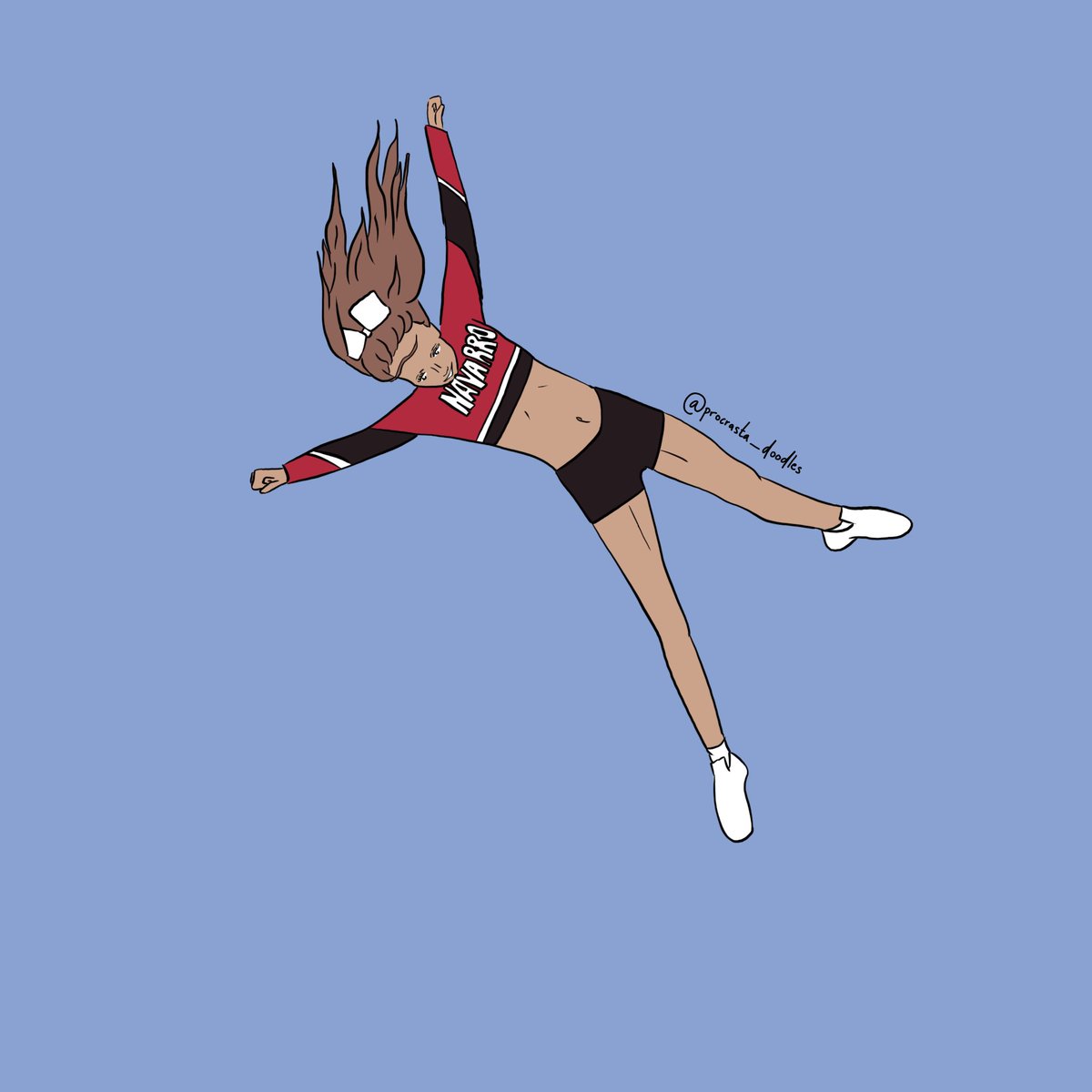 ProcrastaDoodle's tweet photo. Current obsession is #CheerNetflix. SO many questions, but the athleticism is just incredible. https://t.co/gHhPSOaE9Y