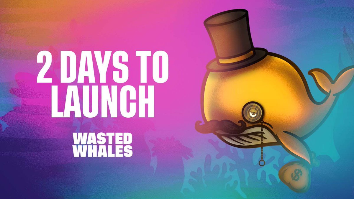 WastedWhales's tweet photo. 🎁 #NFTGiveaway 🎁

3x @WastedWhales Whitelist Spots!

Rules:
1️⃣ ❤️ and RT
2️⃣ Join https://t.co/dXUt1XFfpX
3️⃣ say “Whale Hello There” in the General Chat

🐳 Limited Collection of 800 Wasted Whales taking over the OpenSea in 2 days 🐳 #NFTs #Giveaway https://t.co/wgEqR5FBGq