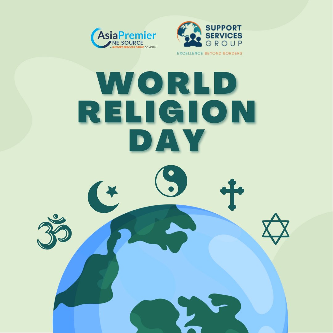 asiapremierbpo's tweet photo. As we celebrate World Religion Day, let us do our part in promoting peace and harmony between all religions.
#WorldReligionDay #ExcellenceBeyondBorders https://t.co/0qaQ7iZC8y