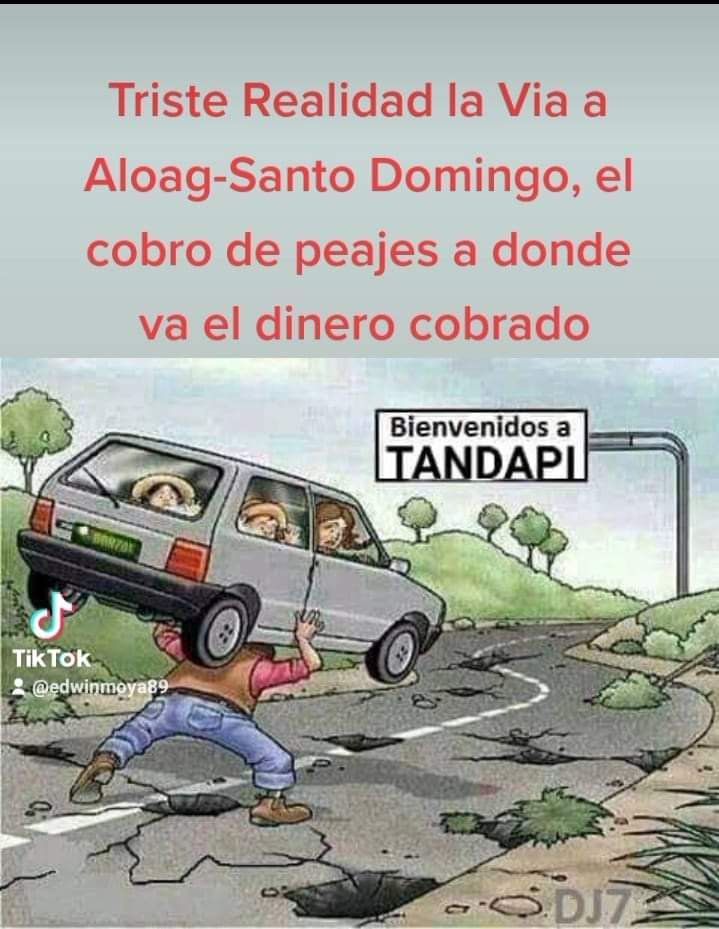 diegolopez_1984's tweet photo. @LassoGuillermo Gobierno sinvergüenza y ladrones arreglen la vía Aloag-Santo Domingo lo que hace es robarse la plata de los peajes que me paga lo que se daño mi vehículo y casi me accidentó con mis dos hijos son unas ratas @MinGobiernoEc @TurismoEc @PichinchaGob https://t.co/tvdqTUbAS0