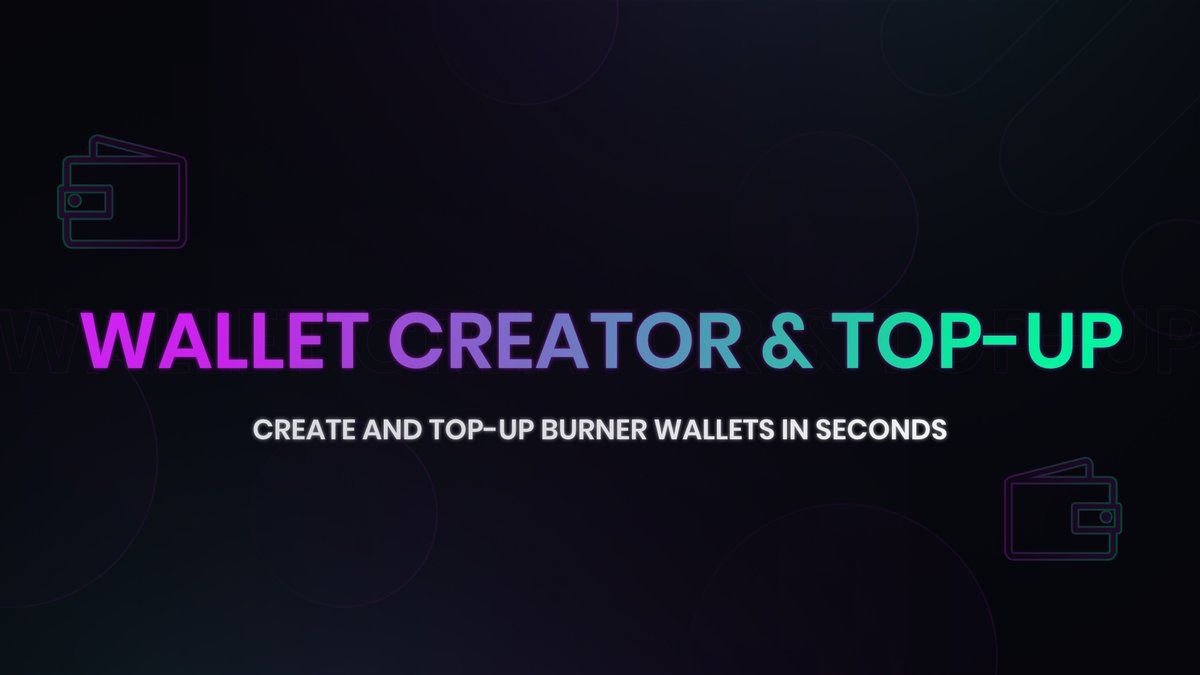 FuseSolana's tweet image. 🚨 NEW FEATURE! 🚨
Create new wallets in milliseconds and top them up immediately. 1 #NFT per wallet? Not a problem for Fuse Solana users.
Constantly improving and adding new features 😏
