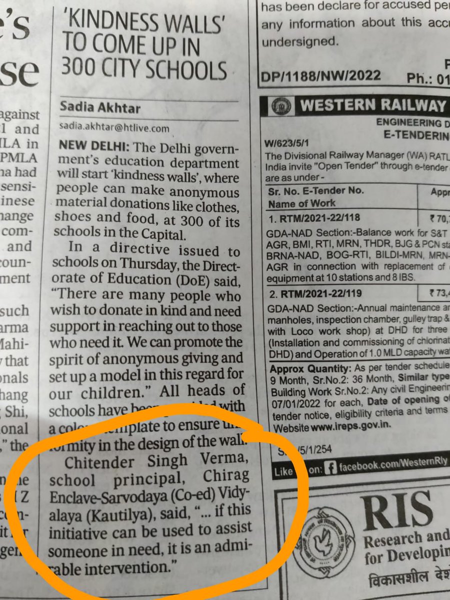 drrcsharma4's tweet photo. #kindnessWall in 300 schools another initiative of dept of Education GNCT Delhi like #HC , #DBC, #EMC n Mission #Buniyaad 
@Dir_Education 
@msisodia
@PbpandeyB 
@rohit_upadhyaya 
@SonaliVermaMT https://t.co/H4qTvb6Kh6