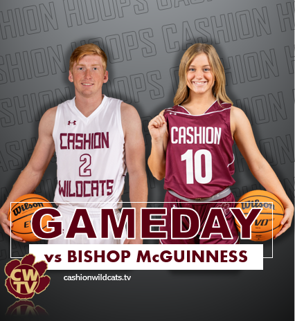 GAME DAY CASHION!
Cats take on 5A Bishop McGuinness at home tonight!

G: 5:00 pm/ B: 6:30 pm
If you can't make it, don't miss any action on cashionwildcats.tv
#CHaSinGOLD #LEGGO <a href="/landon_lagasse/">Landon Lagasse</a> <a href="/reesehartlyn/">reese williams</a> <a href="/bestone/">Brad Stone</a>