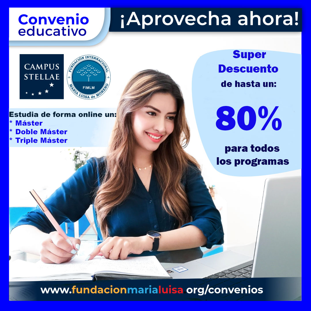 📚#ConveniosEducativos| Estudia en el Instituto Europeo Campus Stellae en modalidad virtual 💻un Máster, Doble Máster ó, Triple Máster con un Super Descuento de hasta un 80%.
Oferta válida hasta el 31 de enero del 2022 
Haz clic para más información 👉fimlm.org/CampusStellae
