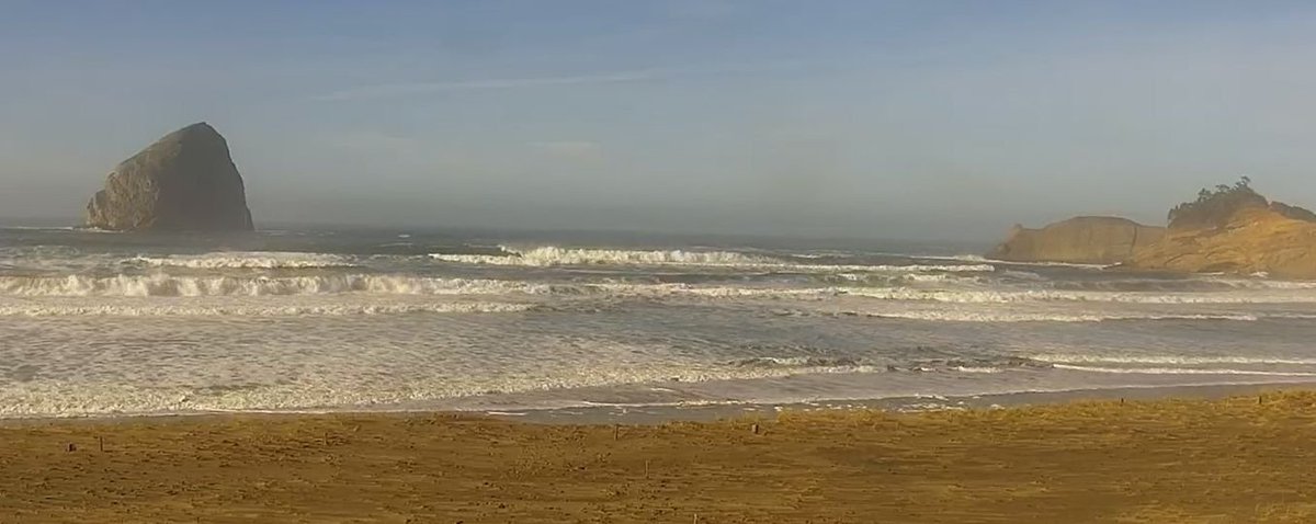 manuscriptae's tweet photo. Tsunami waves rolling in, coast of Oregon, via webcam: https://t.co/rpqH9ttgvB