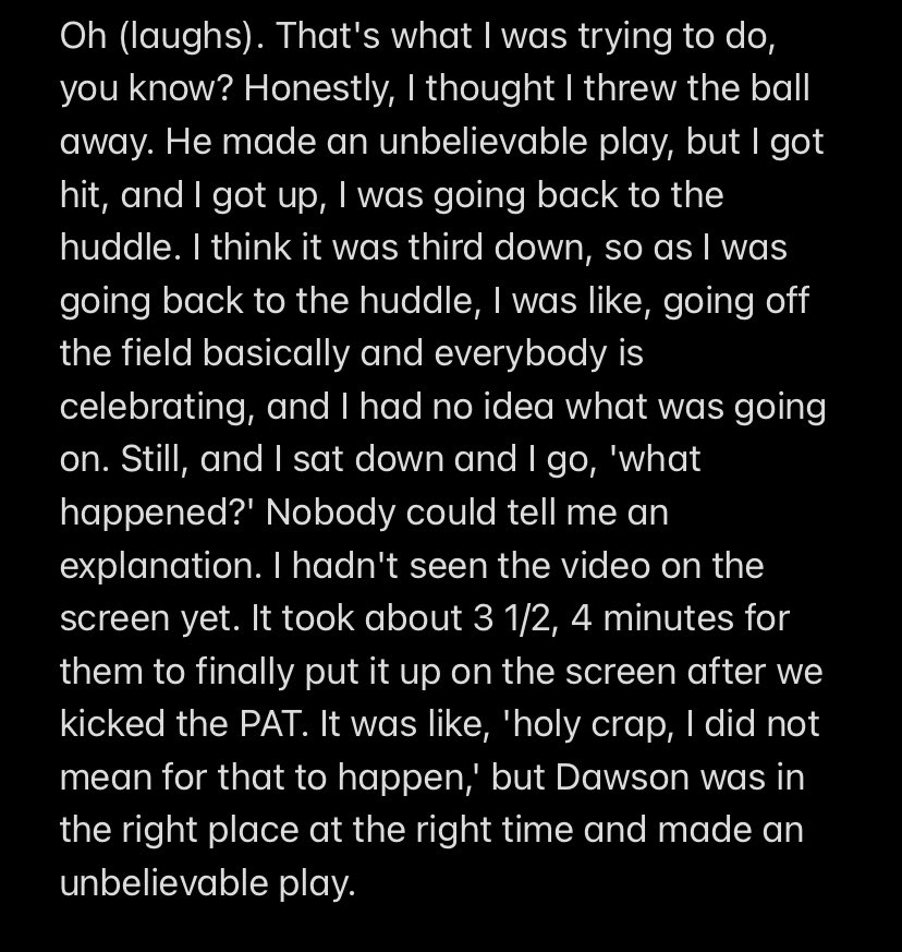 kfitz134's tweet photo. Here’s Josh Allen’s full answer on his first touchdown to Dawson Knox. When he laughed at first, I thought it was bc he couldn’t tell which of his five touchdowns we were asking about, but turns out he truly did not realize what had happened: https://t.co/Fv7Fx4eahQ