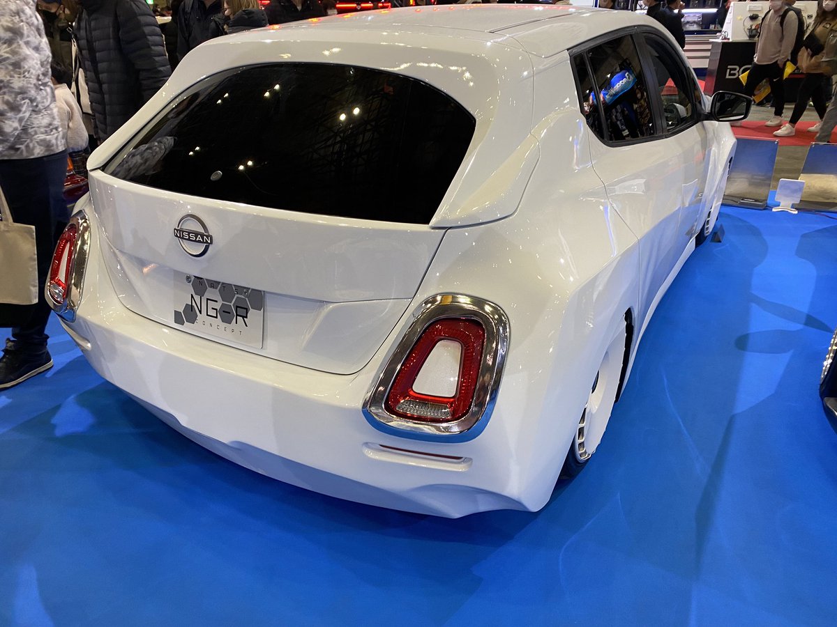 MotorFanweb's tweet photo. 元の車種わかりますか?
#東京オートサロン
#MFjpTAS22
#日産 #リーフ https://t.co/Yoauge9c79