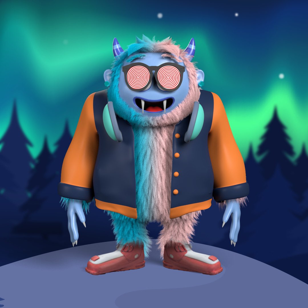 MauiJonesNFT's tweet photo. Had to snag a #SUPERYETI Lovin the northern lights #yetigang https://t.co/XftPKmRGrH