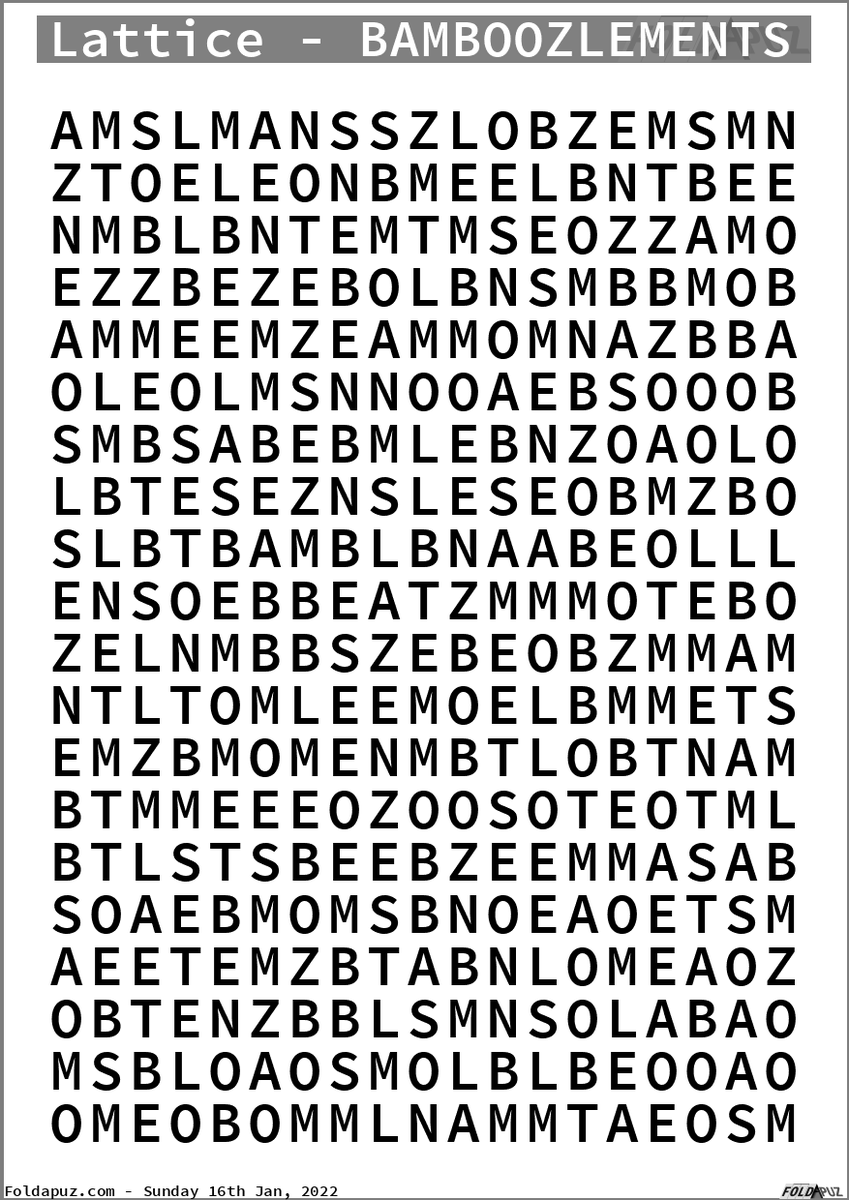 foldapuz's tweet photo. Every day, 100 different puzzles are regenerated.  Imagine if #Wordle had hundreds of different daily puzzles to play, but the puzzles were static, so you could even print them out and use a pen! #Retro

If you prefer to play in your browser, head here.
https://t.co/sCbiAi0gbR https://t.co/5bPaJycZaG